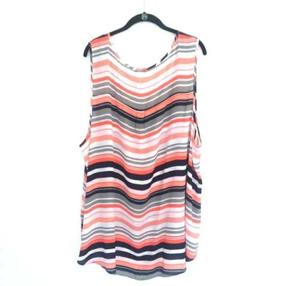 💜TORRID STRIPED CHIFFON TANK TOP - Picture 5 of 5